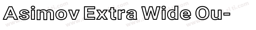 Asimov Extra Wide Ou字体转换